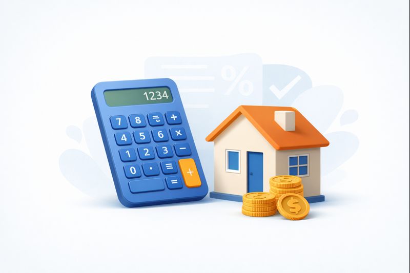 مثال توضيحي لحساب القسط الشهري للتمويل العقاري باستخدام الحاسبة